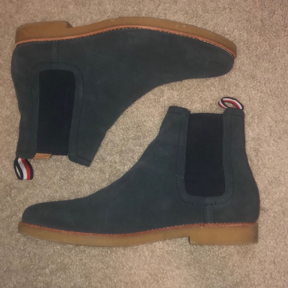 TOMMY HILFIGER MENS BOOTS NAVY SIZE 11